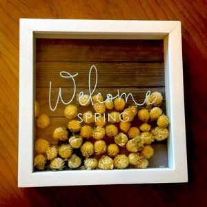 Welcome Spring Shadow Box Art